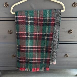 Reversible Plaid Scarf Wrap